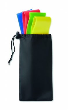 Logo trade promotional merchandise picture of: Set of 4 TPE fitness bands