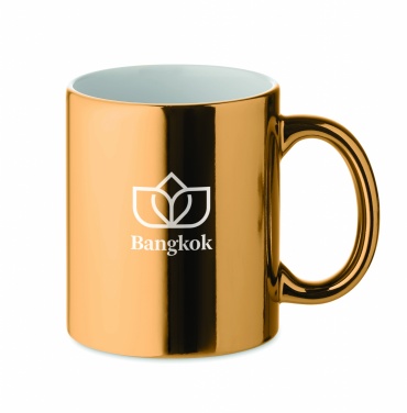 Logo trade promotional giveaways picture of: Ceramic mug metallic 300 ml