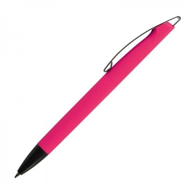 Logotrade promotional gift image of: Metal ballpen soft touch BRESCIA