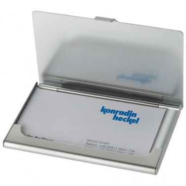 Logo trade business gift photo of: Metal business card holder CORNWALL