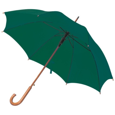 Logo trade promotional gifts image of: Wooden automatic umbrella NANCY