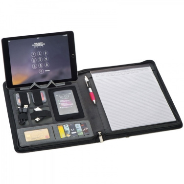Logo trade promotional product photo of: A4 folder with power bank Elda