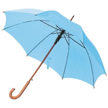 Logo trade promotional merchandise picture of: Wooden automatic umbrella NANCY