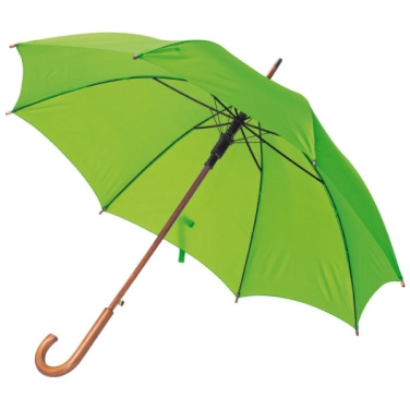 Logo trade corporate gifts picture of: Wooden automatic umbrella NANCY