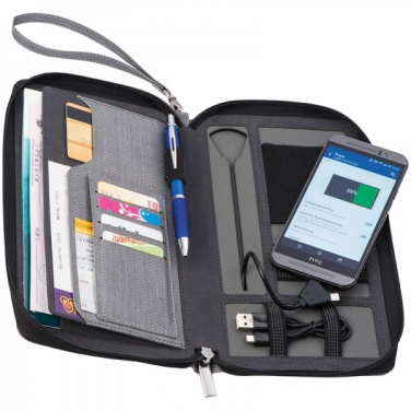 Logo trade corporate gifts image of: Travel folder with power bank Almera