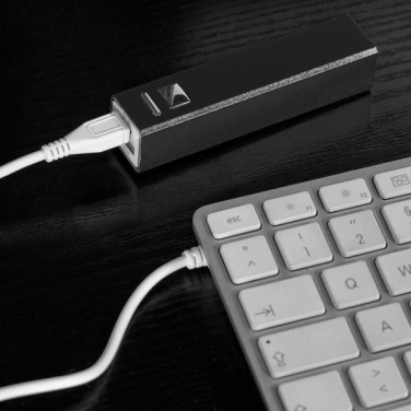 Logotrade promotional giveaway image of: Metal power bank PORT HOPE 2200mAh