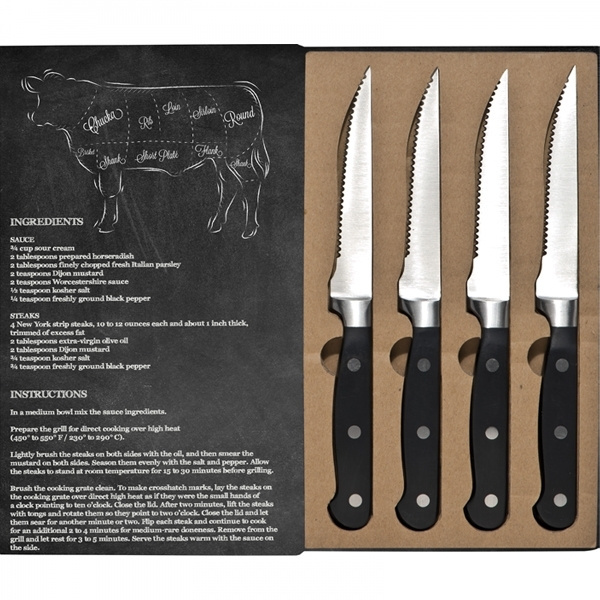 Logotrade advertising products photo of: Steak knife set LONDON