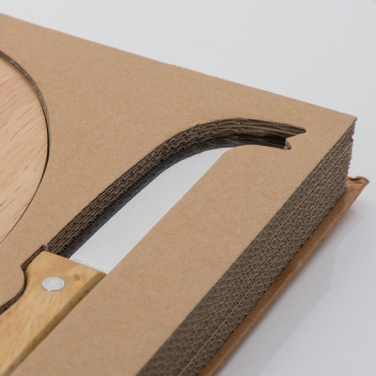 Logo trade corporate gifts image of: Cheese chopping board with knife GOUDA