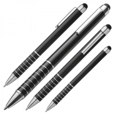 Logo trade promotional merchandise picture of: Metal ballpen with touch pen LUEBO