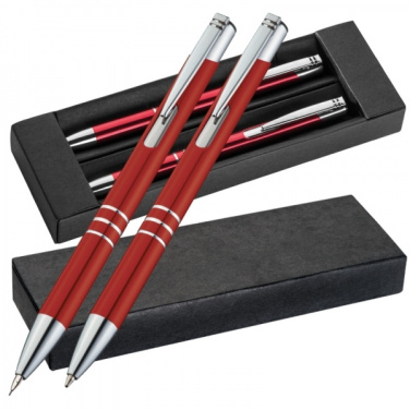 Logotrade promotional giveaway picture of: Metal writing set CLAREMONT