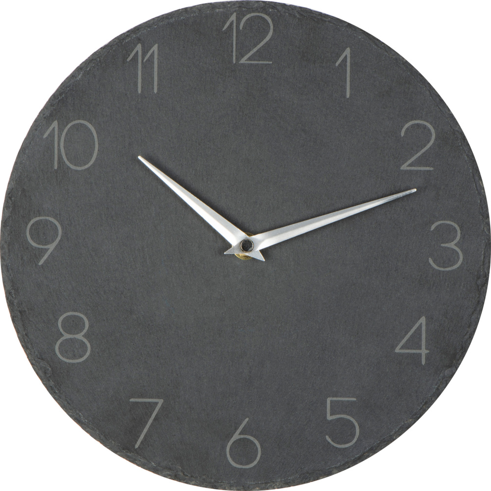 Logo trade promotional products image of: Slate wall clock GRAZ