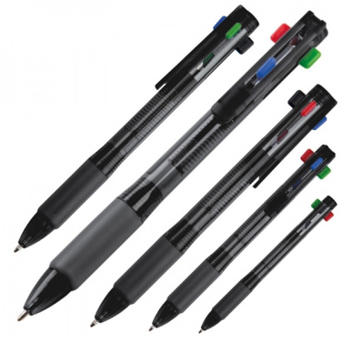 Logo trade corporate gifts image of: Plastic ballpen 4in1 NEAPEL