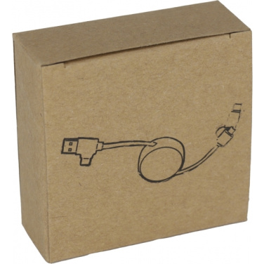 Logo trade promotional item photo of: Bamboo charging cable GRONINGEN