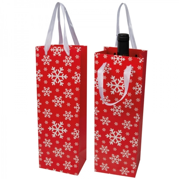Logotrade promotional item picture of: Wine bag in Christmas design LAPLAND