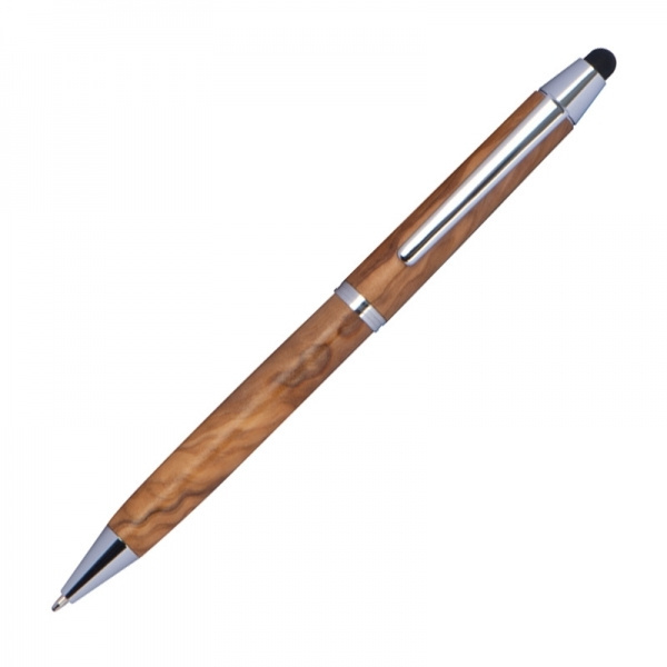 Logotrade corporate gift image of: Wooden ballpen with touch function ERFURT