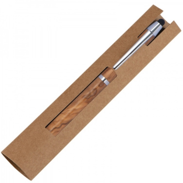 Logo trade business gift photo of: Wooden ballpen with touch function ERFURT