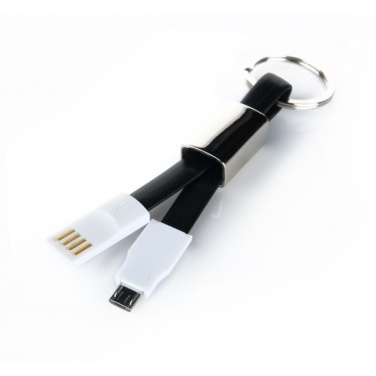 Logo trade corporate gift photo of: Data transfer cable and keyring
