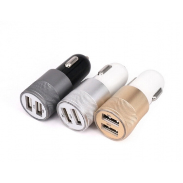 Logo trade promotional merchandise image of: Metal car charger
