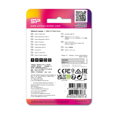 Logotrade promotional giveaway picture of: Pendrive Silicon Power Ultima II i-series 2.0