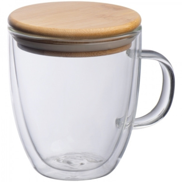 Logotrade promotional giveaway picture of: Double-walled glass cup GERTHE 350 ml