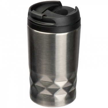 Logotrade advertising products photo of: Stainless steel mug with lid ROMA 250 ml