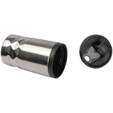 Logotrade promotional giveaway image of: Stainless steel mug with lid ROMA 250 ml