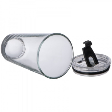 Logo trade promotional merchandise picture of: Glass mug with lid WATTENSCHEID 400 ml