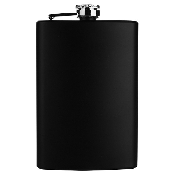 Logo trade promotional items image of: Hip flask OLYMPOS Schwarzwolf