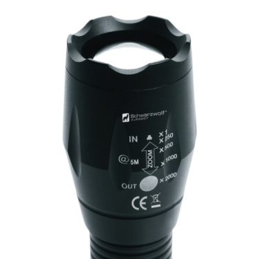 Logo trade business gift photo of: Flashlight ANTELAO Schwarzwolf