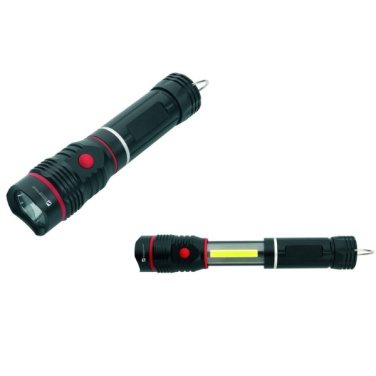 Logo trade promotional merchandise image of: Flashlight BIWA Schwarzwolf
