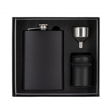 Logotrade promotional gift image of: Hip flask MADONIE Schwarzwolf