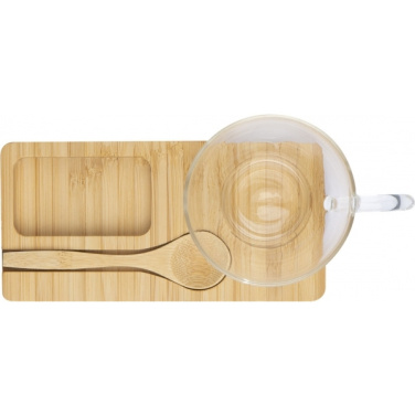 Logotrade promotional merchandise picture of: Tray with cup and spoon FORMOSA 150 ml