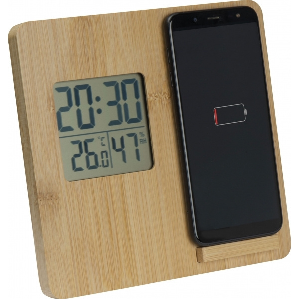 Logotrade advertising product picture of: Bamboo weather station GRANADA