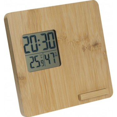 Logo trade business gifts image of: Bamboo weather station GRANADA