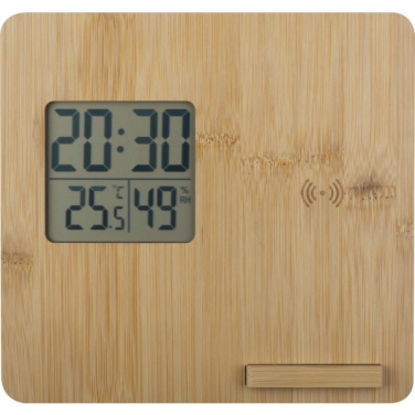 Logo trade promotional giveaways picture of: Bamboo weather station GRANADA