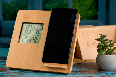 Logo trade advertising product photo of: Bamboo weather station GRANADA