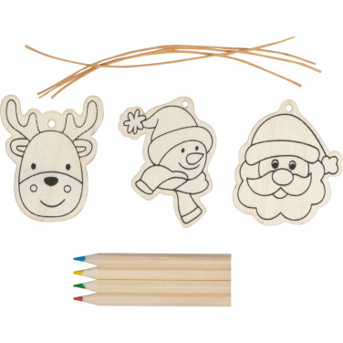 Logotrade corporate gift image of: Christmas tree tag painting set DRESDEN