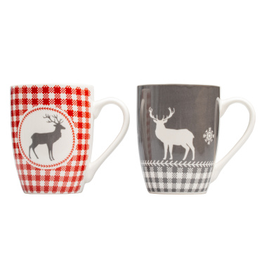 Logo trade advertising products image of: 2 Xmas mugs ANKARA