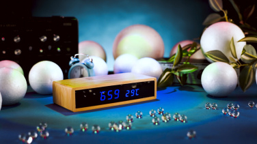 Logo trade promotional item photo of: Desk clock TRONDHEIM
