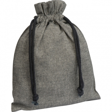 Logo trade promotional products image of: Recycled cotton bag PASADENA