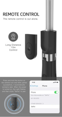 Logo trade promotional products picture of: Selfie stick with tripod, K06