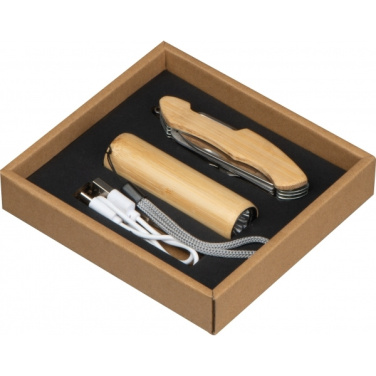 Logo trade promotional merchandise image of: Set Torch and pocket knife OLDHAM