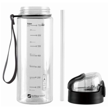 Logo trade corporate gift photo of: Drinking bottle SEYHAN 900 ml Schwarzwolf