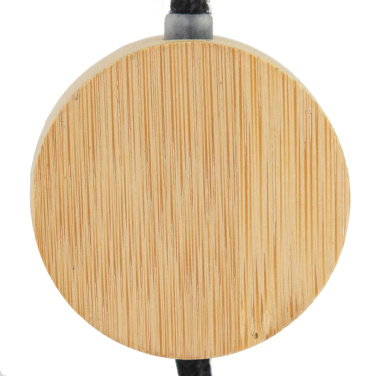 Logo trade promotional gifts image of: 4in1 long wooden cable with elighted logo for engraving