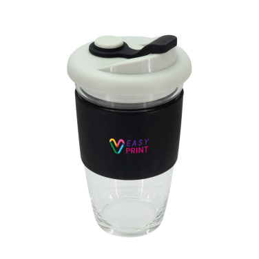 Logo trade promotional giveaways image of: Glass coffee cup 424 ml