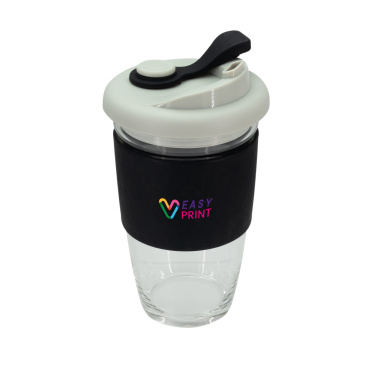 Logo trade promotional giveaways picture of: Glass coffee cup 424 ml