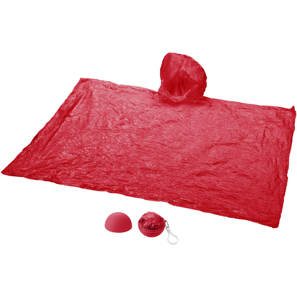 Logo trade corporate gift photo of: Xina rain poncho in storage ball with keychain