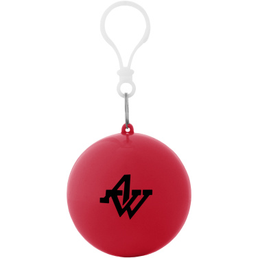 Logotrade promotional giveaway image of: Xina rain poncho in storage ball with keychain