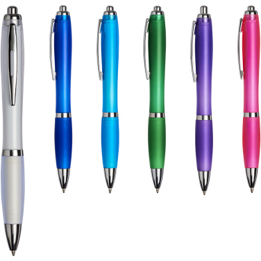 Logotrade corporate gift image of: Curvy ballpoint pen with frosted barrel and grip