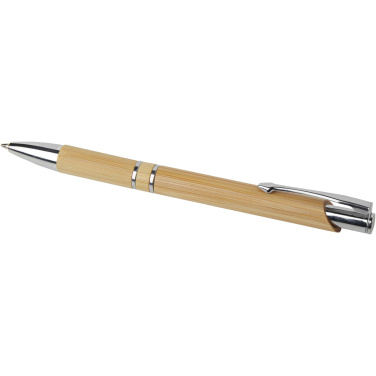 Logo trade advertising products picture of: Wicker bamboo ballpoint pen